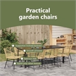 vidaXL Garden Dining Set 9 pcs Brown Poly Rattan