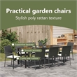 vidaXL Garden Dining Set 9 pcs Black Poly Rattan