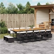 vidaXL Garden Dining Set Black and brown