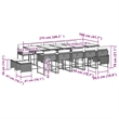 vidaXL Garden Dining Set Black and brown