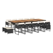 vidaXL Garden Dining Set Black and brown
