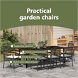 vidaXL Garden Dining Set 9 pcs Black Rattan