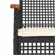 vidaXL 4 Piece Patio Dining Set with Cushions Black Poly Rattan