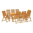 vidaXL 9 Piece Patio Dining Set 70.9