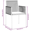 vidaXL Garden Dining Set 7 pcs Black PE Rattan