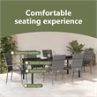 vidaXL Garden Dining Set 7 pcs Grey Powder-Coated Steel