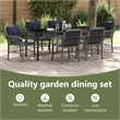 vidaXL Garden Dining Set 7 pcs Grey and Black Rattan
