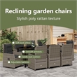 vidaXL Garden Dining Set 9 pcs Grey Poly Rattan