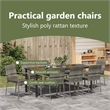vidaXL Garden Dining Set 9 pcs Grey Poly Rattan