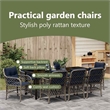 vidaXL Garden Dining Set 9 pcs Grey and Black Rattan