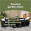 vidaXL Garden Dining Set 9 pcs Black Poly Rattan