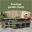 vidaXL Garden Dining Set 9 pcs Grey Poly Rattan