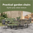 vidaXL Garden Dining Set 9 pcs Grey Poly Rattan