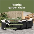 vidaXL Garden Dining Set 9 pcs Black Poly Rattan