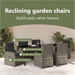 vidaXL Garden Dining Set 7 pcs Grey Poly Rattan