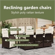 vidaXL Garden Dining Set 9 pcs Brown Poly Rattan