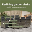 vidaXL Garden Dining Set 9 pcs Grey Poly Rattan