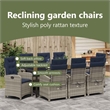 vidaXL Garden Dining Set 9 pcs Grey Poly Rattan