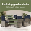 vidaXL Garden Dining Set 7 pcs Grey Poly Rattan