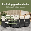 vidaXL Garden Dining Set 9 pcs Black Poly Rattan