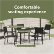 vidaXL Garden Dining Set 5 pcs Black Poly Rattan