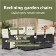 vidaXL Garden Dining Set 9 pcs Black Poly Rattan