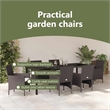 vidaXL Garden Dining Set 7 pcs Brown Poly Rattan