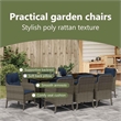 vidaXL Garden Dining Set 9 pcs Grey Poly Rattan