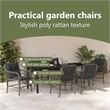 vidaXL Garden Dining Set 7 pcs Grey Poly Rattan