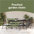 vidaXL Garden Dining Set 7 pcs Black Rattan