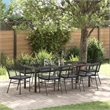 vidaXL Garden Dining Set 9 pcs Black Poly Rattan