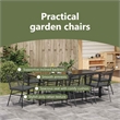 vidaXL Garden Dining Set 9 pcs Black Poly Rattan