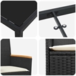 vidaXL Garden Dining Set 7 pcs Black Poly Rattan