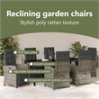 vidaXL Garden Dining Set 7 pcs Grey Poly Rattan