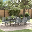 vidaXL Garden Dining Set 7 pcs Grey Poly Rattan