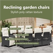 vidaXL Garden Dining Set 9 pcs Black Poly Rattan