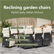 vidaXL Garden Dining Set 9 pcs Black Poly Rattan