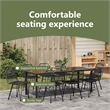 vidaXL Garden Dining Set 9 pcs Black Powder-Coated Steel