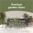 vidaXL Garden Dining Set 7 pcs Black Poly Rattan