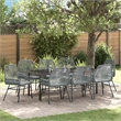 vidaXL Garden Dining Set 9 pcs Grey Poly Rattan