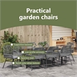 vidaXL Garden Dining Set 9 pcs Grey Poly Rattan