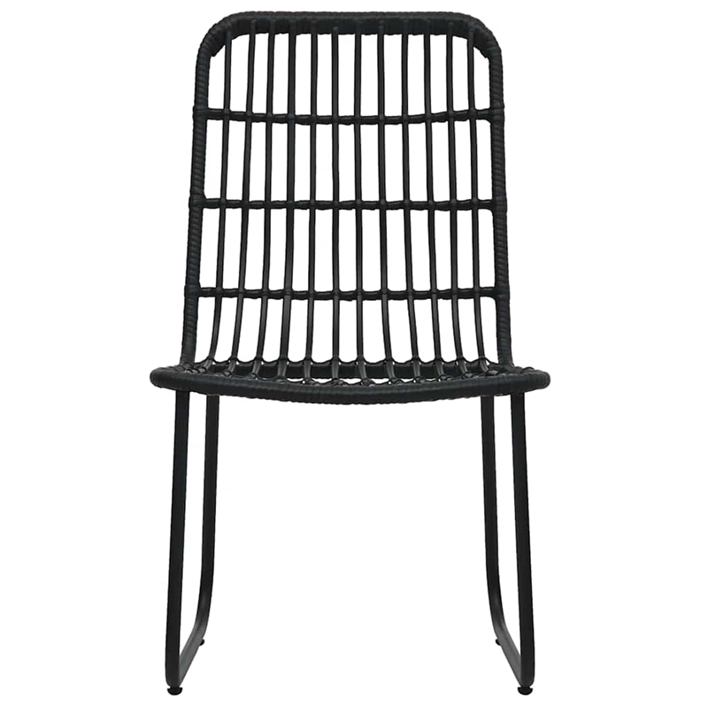 vidaXL 3 Piece Bistro Set Poly Rattan Black