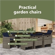 vidaXL Garden Dining Set 9 pcs Grey Poly Rattan