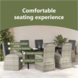 vidaXL Garden Dining Set 7 pcs Grey Poly Rattan