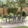 vidaXL Garden Dining Set 9 pcs Anthracite Powder-Coated Steel