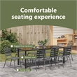 vidaXL Garden Dining Set 9 pcs Anthracite Powder-Coated Steel