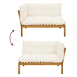 vidaXL Garden Corner Sofa Acacia Wood Solid Wood