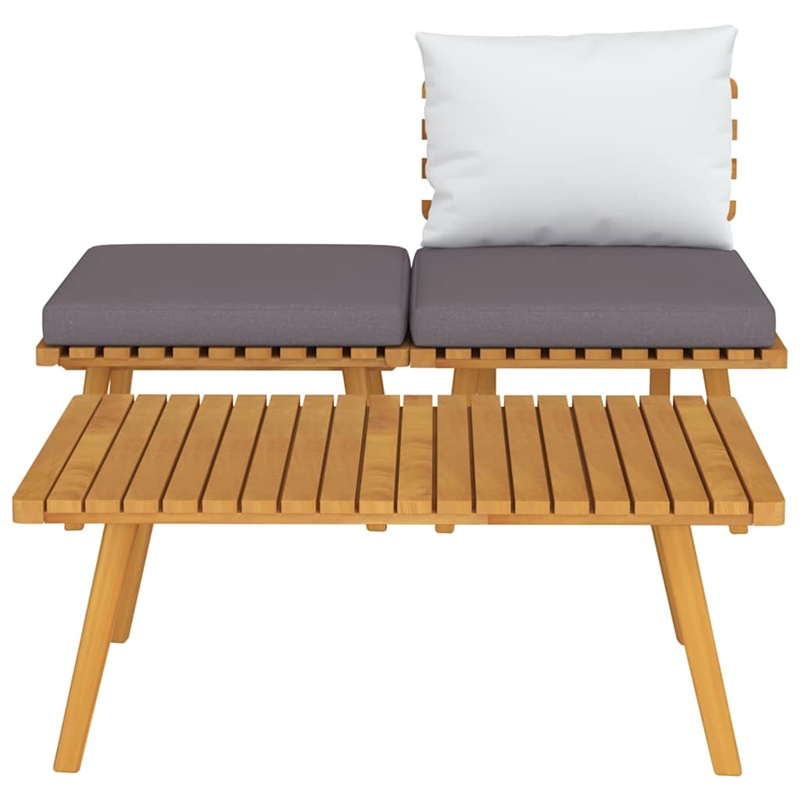 vidaXL 3 Piece Patio Lounge Set with Cushions Solid Acacia Wood