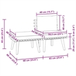 vidaXL 3 Piece Patio Lounge Set with Cushions Solid Acacia Wood