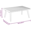 vidaXL 3 Piece Patio Lounge Set with Cushions Solid Acacia Wood